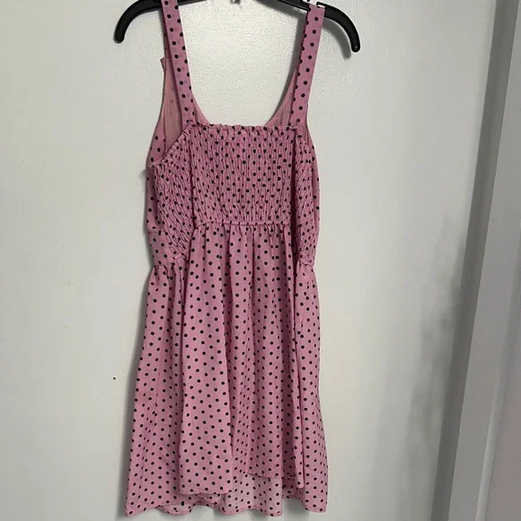 Xhilaration Pink and Black Polka Dot Top - Picture 3 of 3